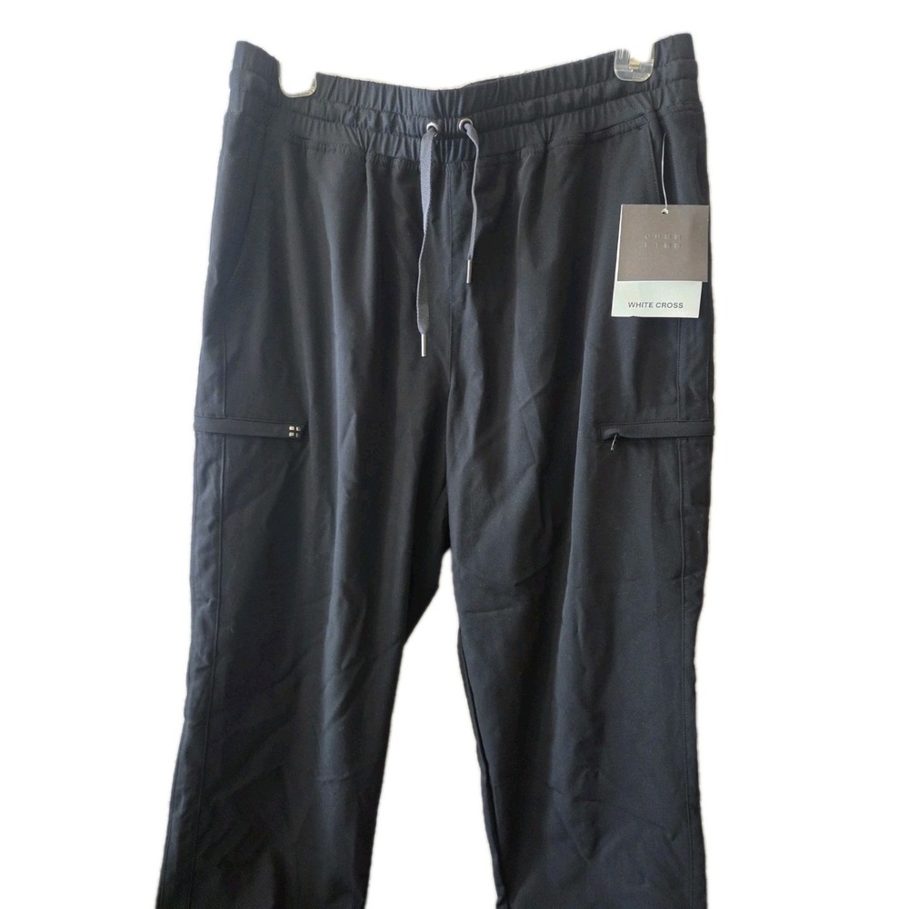 NWT Uniform Nursing Black‎ Jogger Pants, White Cross CRFT Pants Womens Large